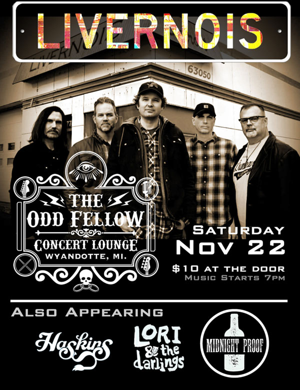 Livernois Band at The Odd Felllow Concert Lounge 11-22-25